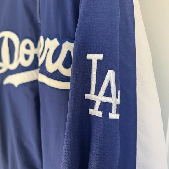 Majestic Los Angeles Dodgers half zip pullover dugout jacket - Picture 4 of 5